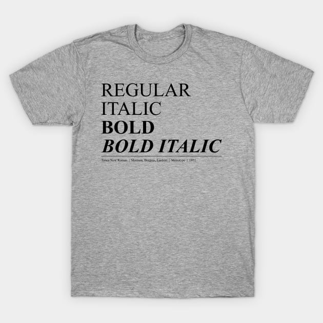 AX3 Times New Roman Font T Shirt
